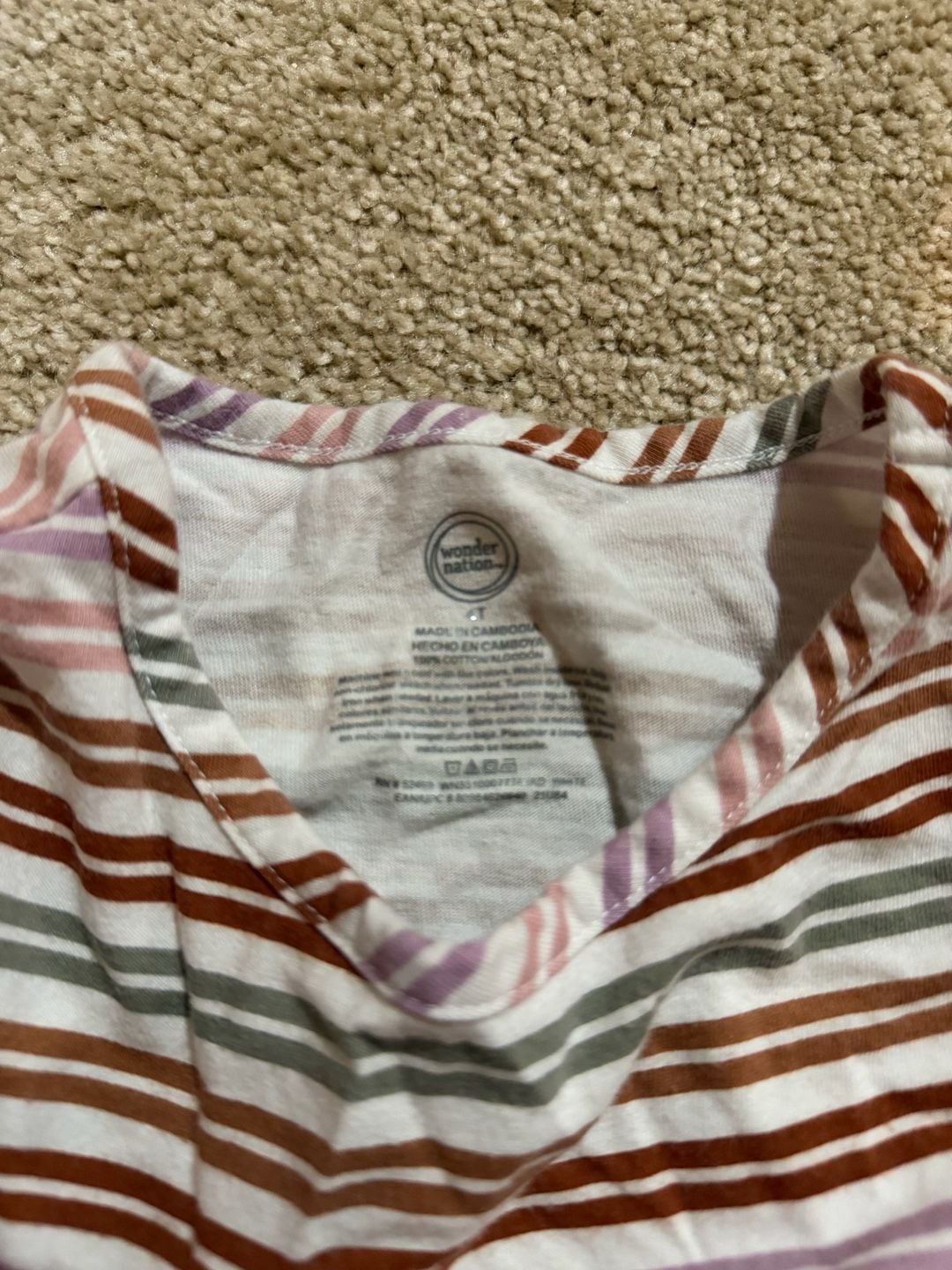 Wonder Nation Striped Long Sleeve Dress Size 4T 3