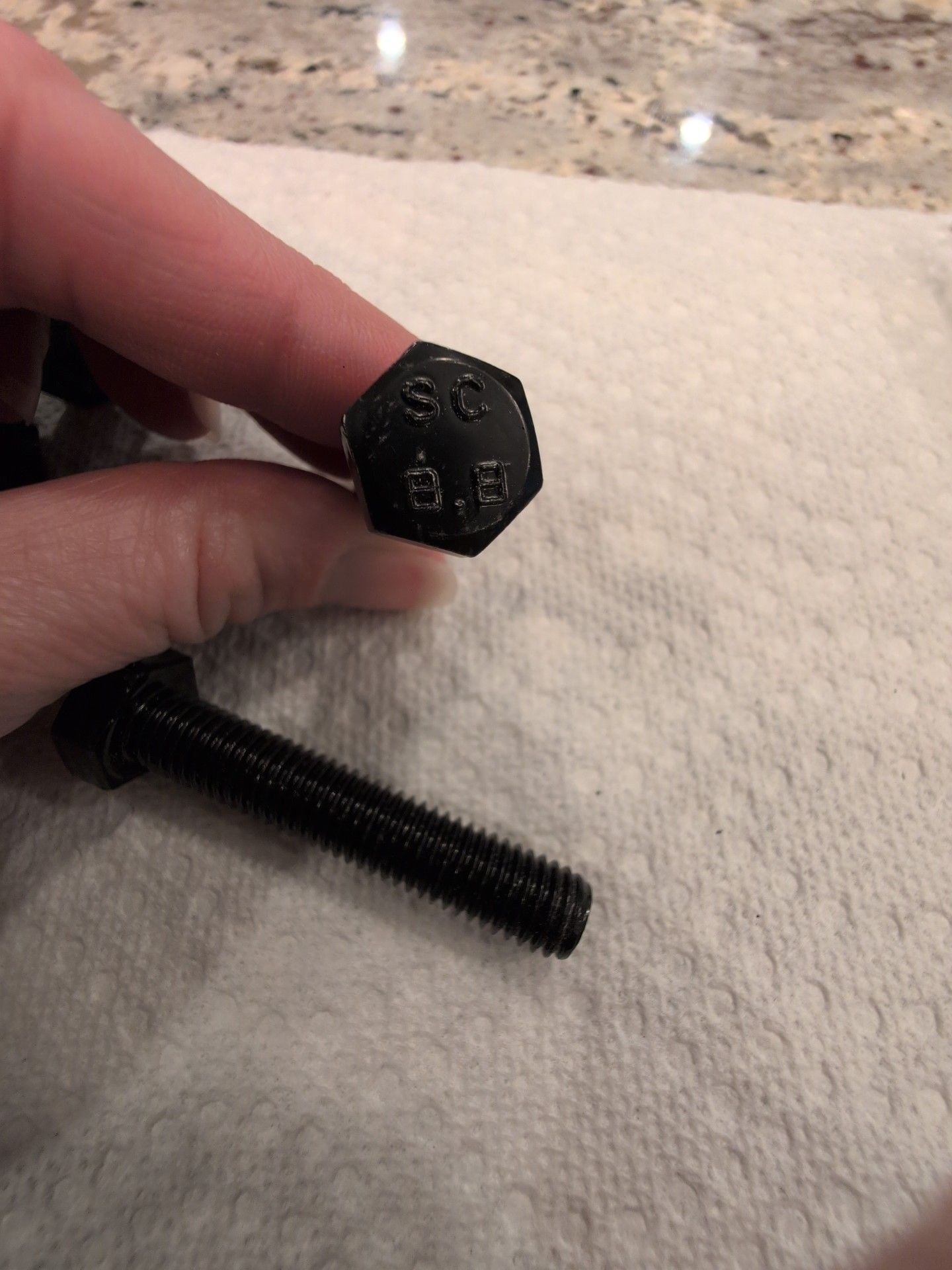M10 Grade 8.8 Hex Head Bolt Black Oxide 2pcs 55mm and 4pcs 35mm 7