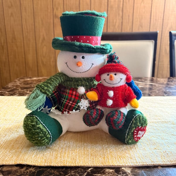 Avon Plush Snowman Surprise Musical Animated Holiday Decor