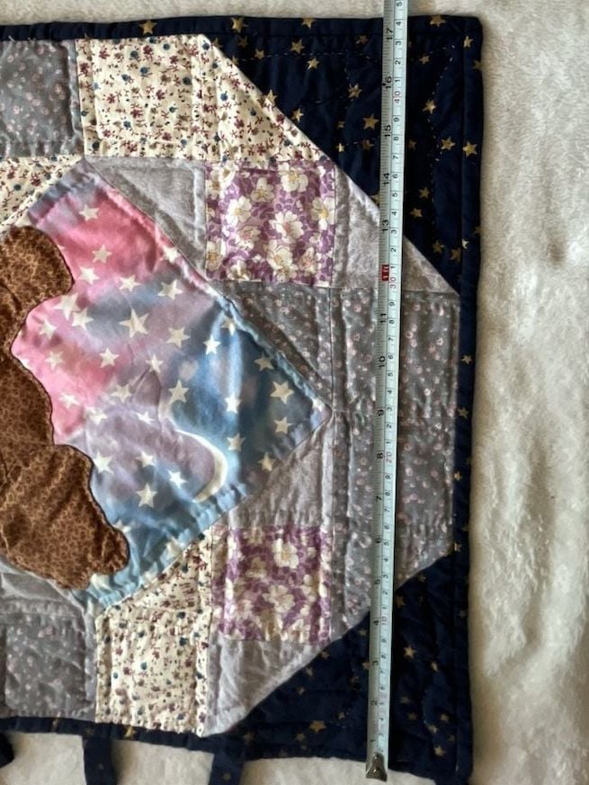 Wild Goose Chase Quilt Lonely Teddy Bear 18 in Square 4