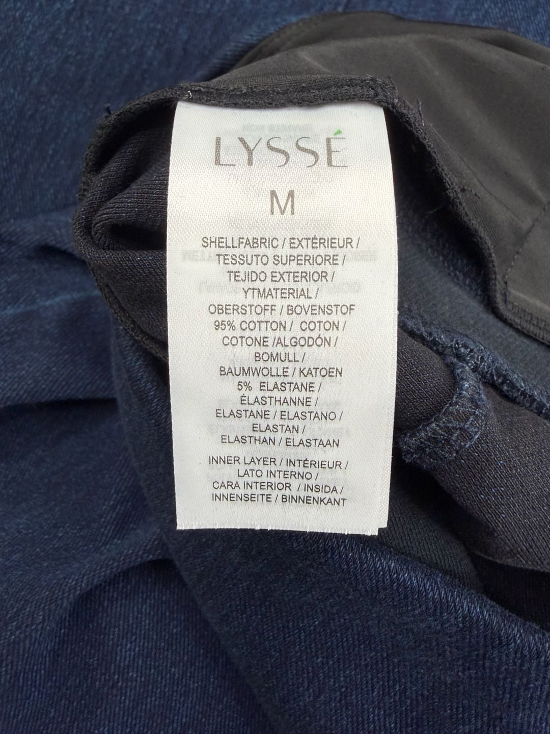 Lysse Wide Leg Pants Size M Dark Wash Stretch Denim Pull-On JS-40 7