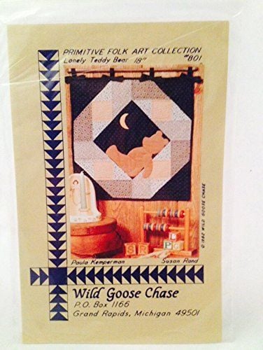 Wild Goose Chase Quilt Lonely Teddy Bear 18 in Square 6