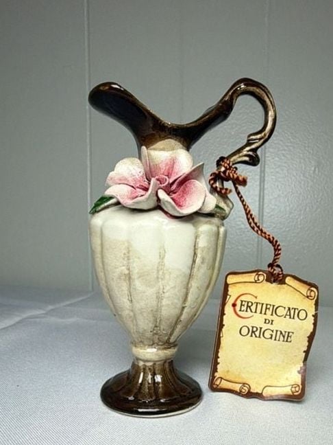 Nuova Capodimonte Small Pitcher with Rose 1