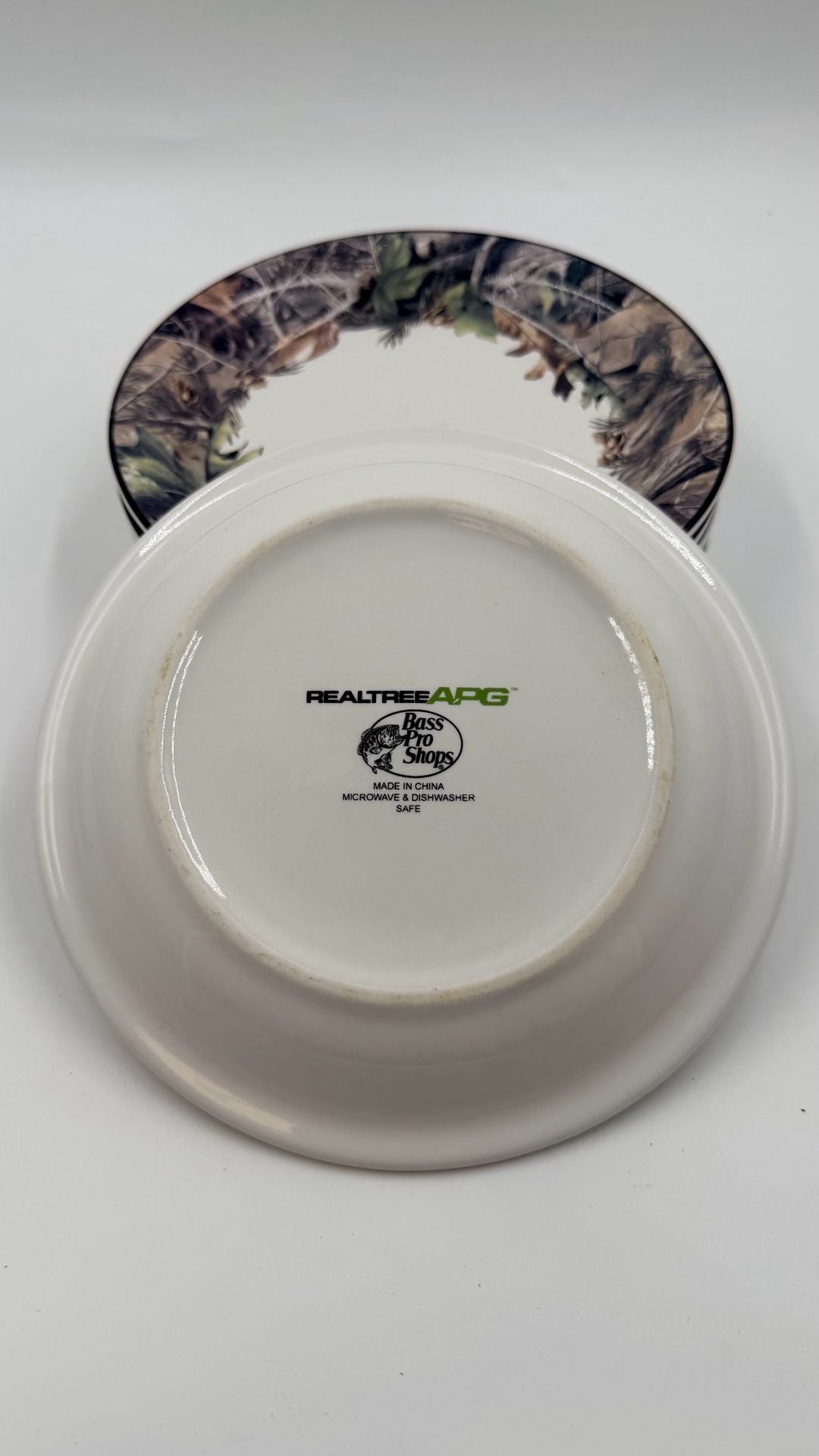 Set of 6 Bass Pro Shops Realtree APG Salad Plate 7.75 Camo Camouflage 3