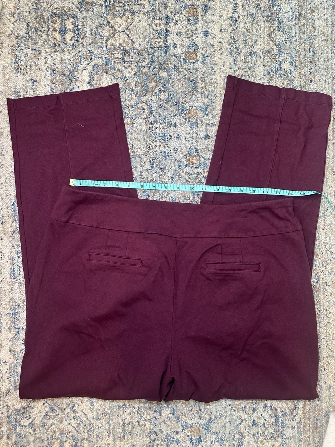 Cato Hi-Rise Pants Size 18/20W Burgundy Casual Stretch Pockets 3