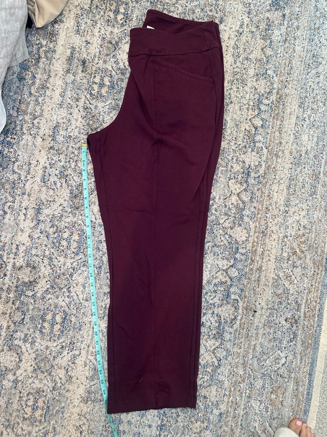 Cato Hi-Rise Pants Size 18/20W Burgundy Casual Stretch Pockets 4