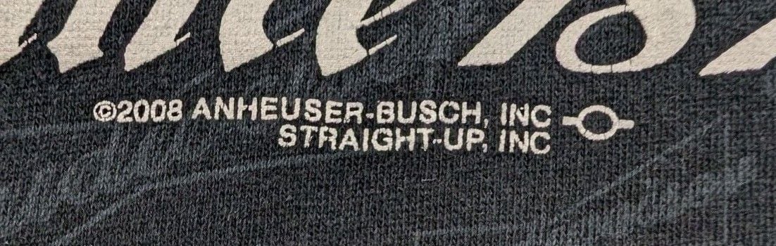 Budweiser Hoodie Size Large Black All Over Print Spellout Vintage 2008 3