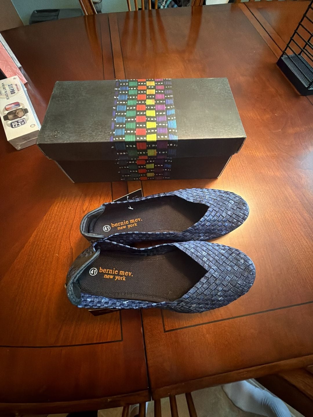 Bernie Mev Catwalk Flats Size 41 Jeans Woven Memory Foam Shoes 2