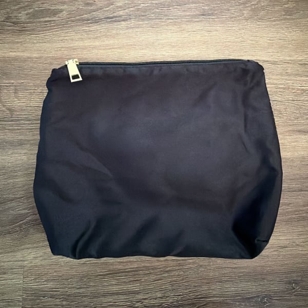 Kattee Black Nylon Cosmetic Pouch