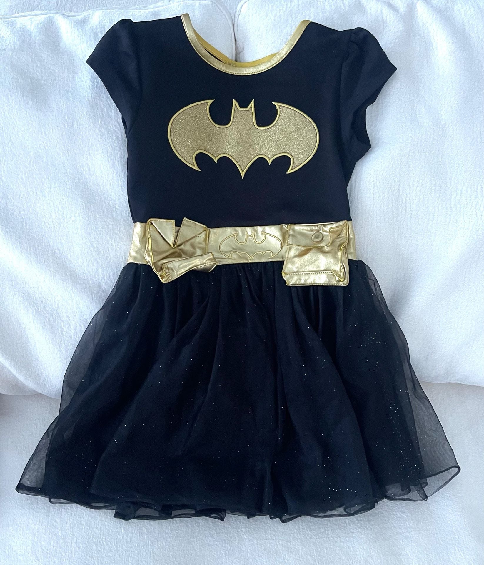 DC Comics Batgirl Costume Dress Size Small Black Gold Glitter 1