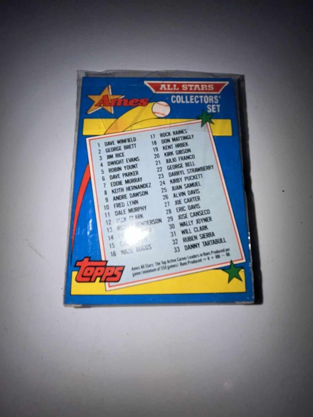 1990 Topps Ames All Stars Baseball Cards Collectors' Set Sealed 2
