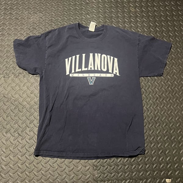 Old Varsity Brand Villanova Wildcats T-Shirt Size L Blue Cotton
