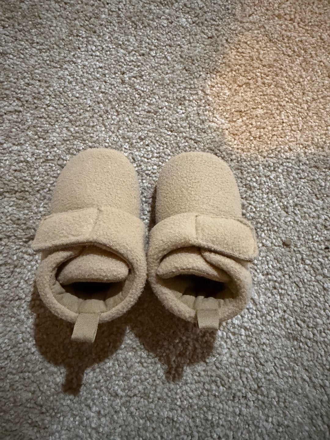 Lullaby Lane Fleece Baby Booties Size 3 (6-9M) Tan 3