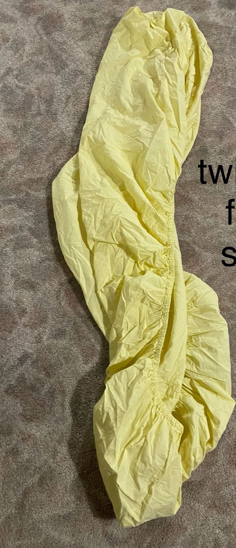 Generic twin bed Yellow Fitted Sheet 1