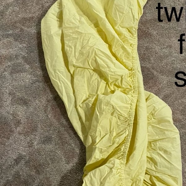 Generic twin bed Yellow Fitted Sheet