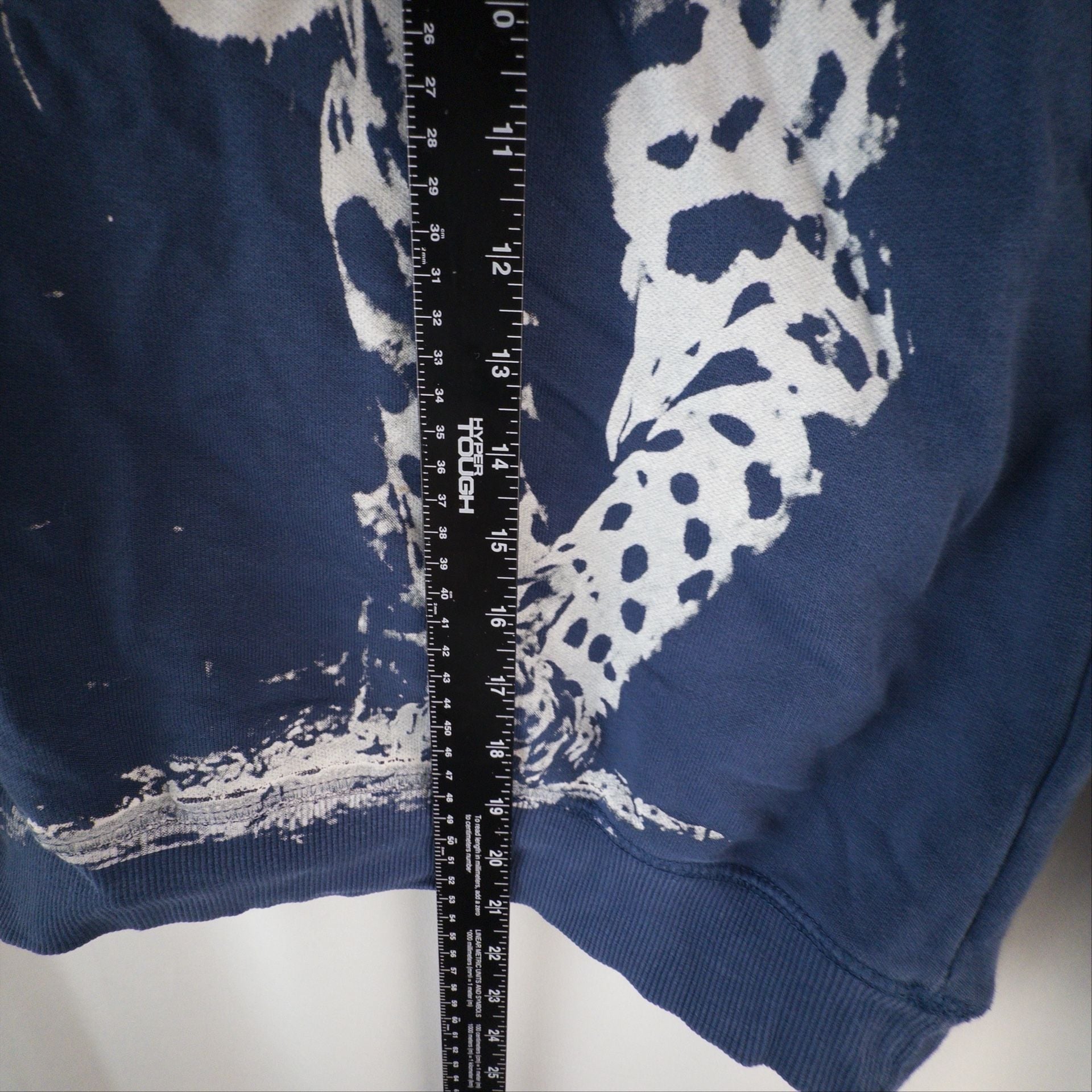 Zara Boys Sweatshirt Size 11/12 Blue Leopard Graphic Crewneck Pullover 6