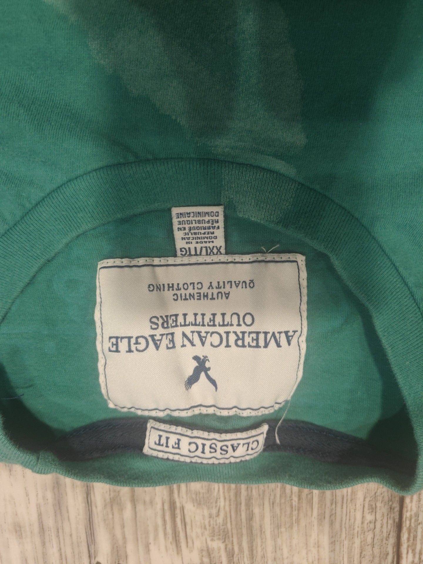 American Eagle Graphic T-Shirt Size XXL Teal 1977 Eagle Logo Classic Fit 4
