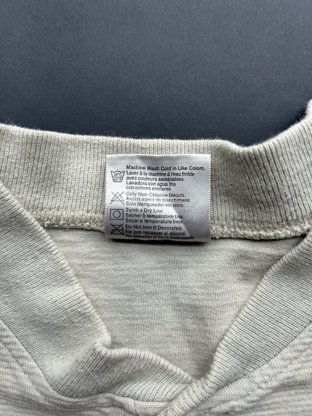 Oneita Hawaii Henley Shirt Size XL Off White Embroidered 7
