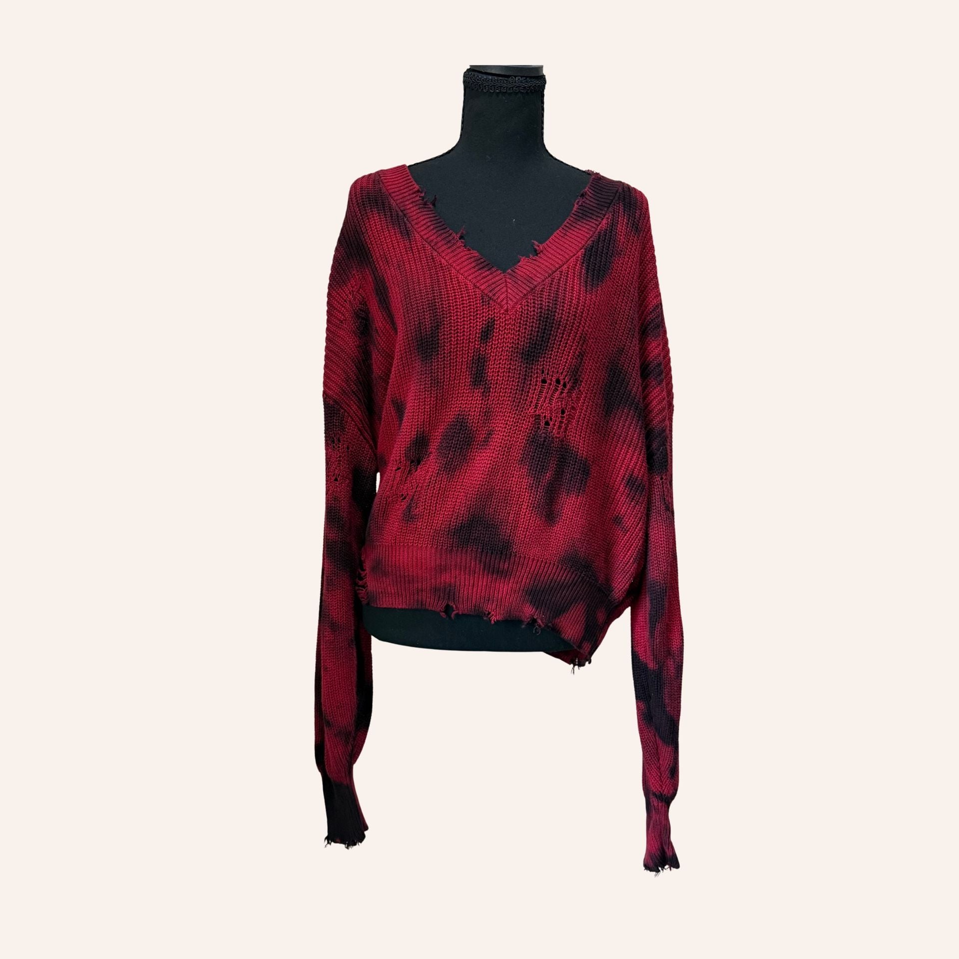 halloween freddy krueger zombie distressed sweater size large 2