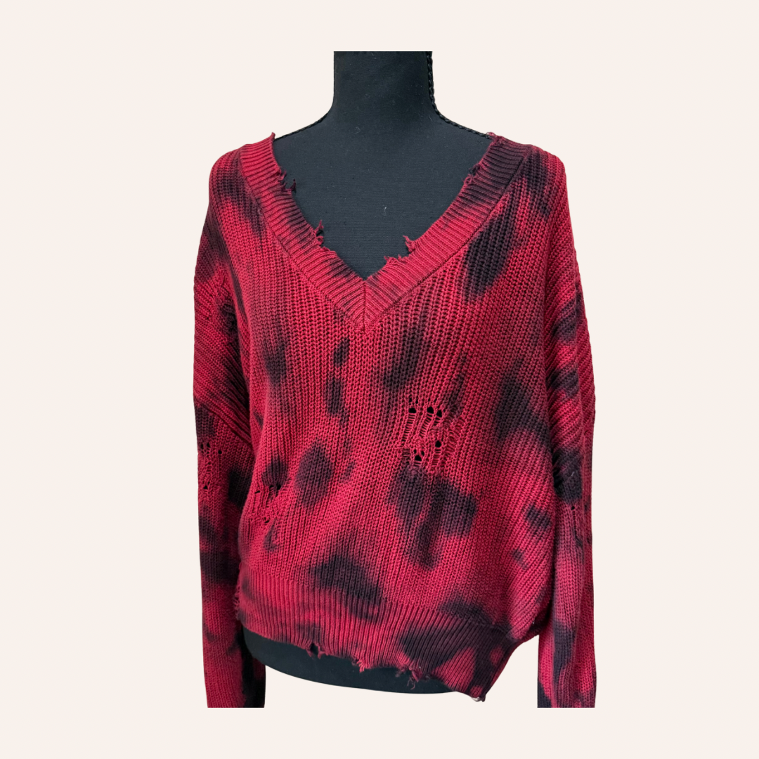 halloween freddy krueger zombie distressed sweater size large 3