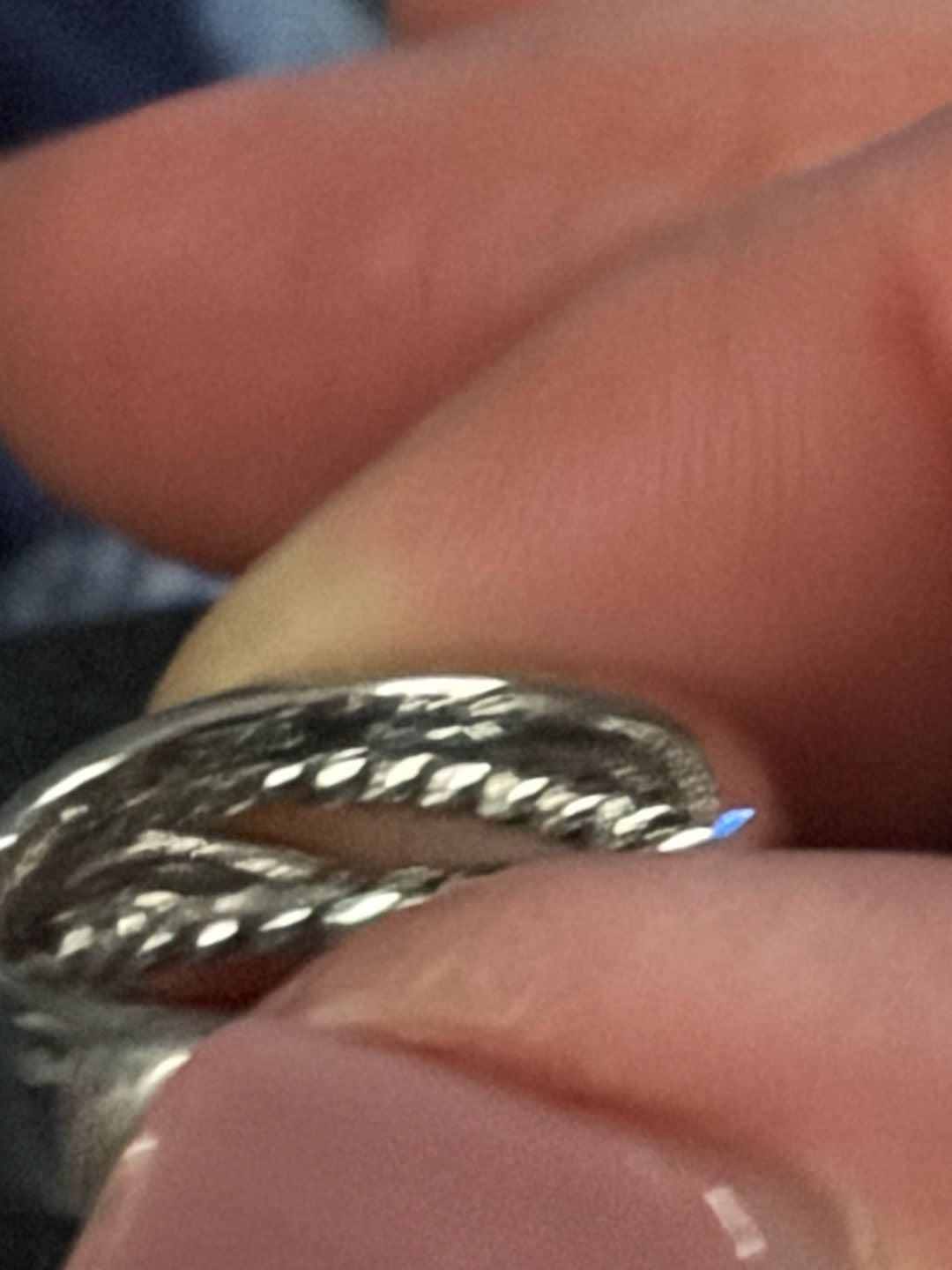 David Yurman Sterling Silver Gold Cable Multi-Row Ring 4