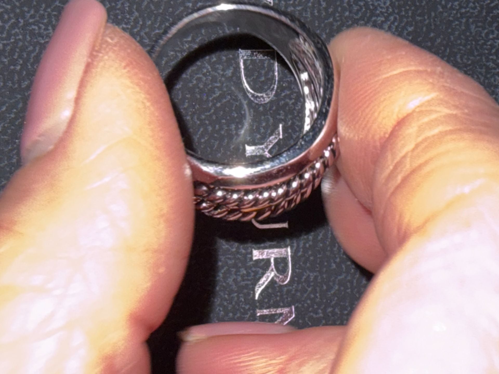 David Yurman Sterling Silver Gold Cable Multi-Row Ring 5