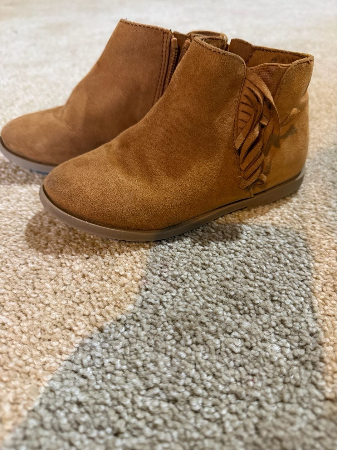 Old Navy Fringe Ankle Boots Size 10 Brown Toddler Girls 2