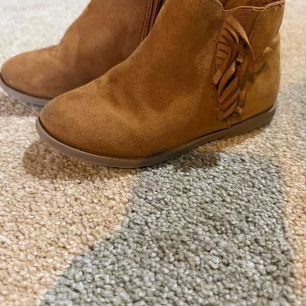 Old Navy Fringe Ankle Boots Size 10 Brown Toddler Girls