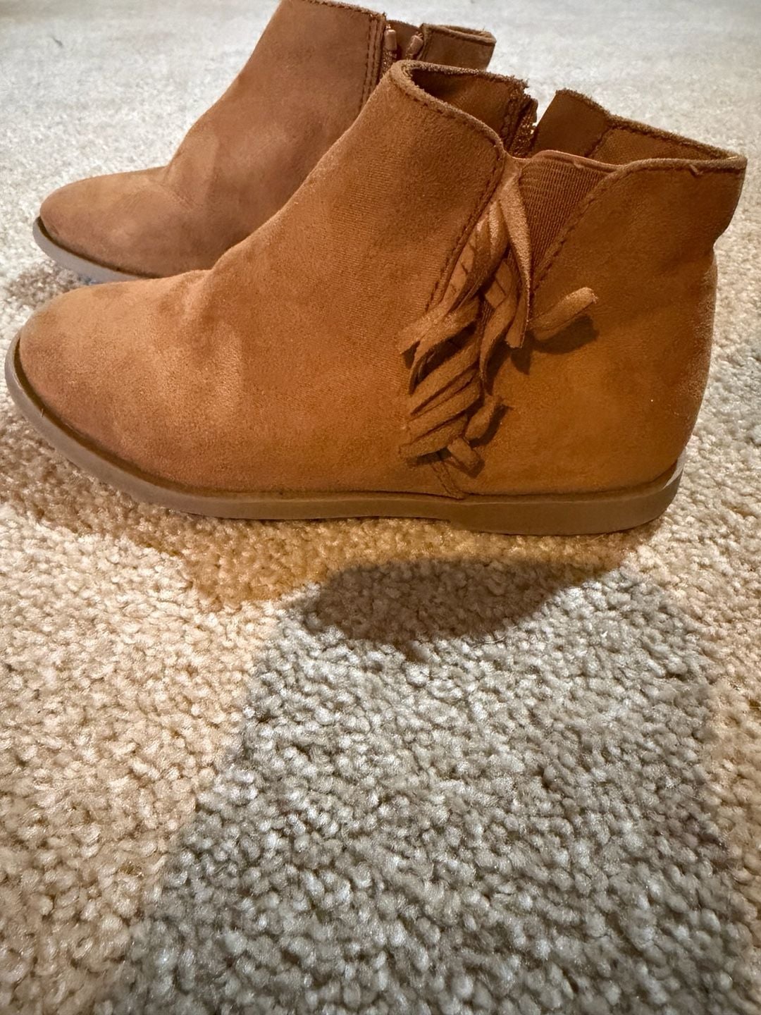 Old Navy Fringe Ankle Boots Size 10 Brown Toddler Girls 3