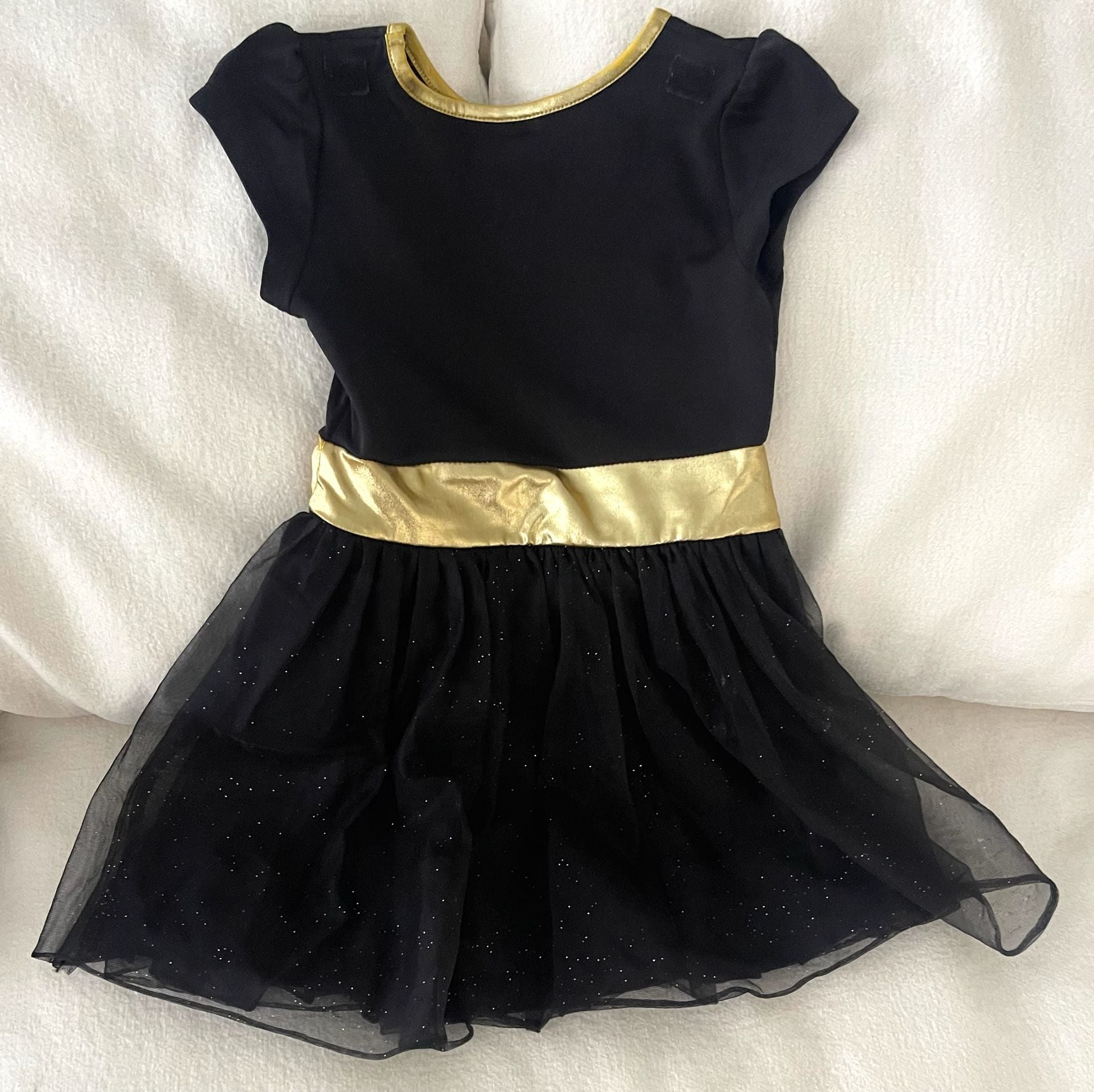 DC Comics Batgirl Costume Dress Size Small Black Gold Glitter 4