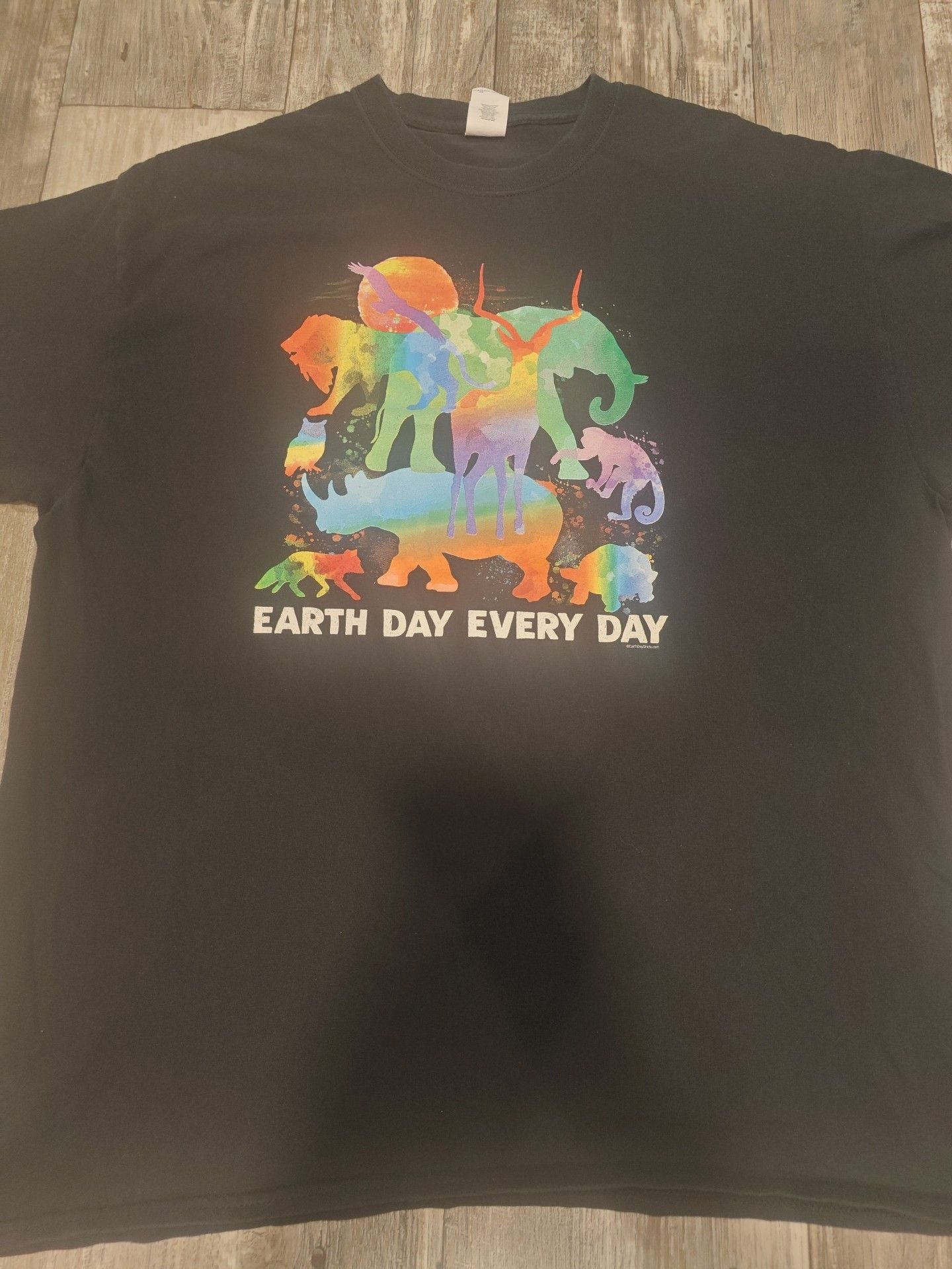 Gildan Earth Day Every Day T-Shirt Size XL Black Moulton Elementary 3