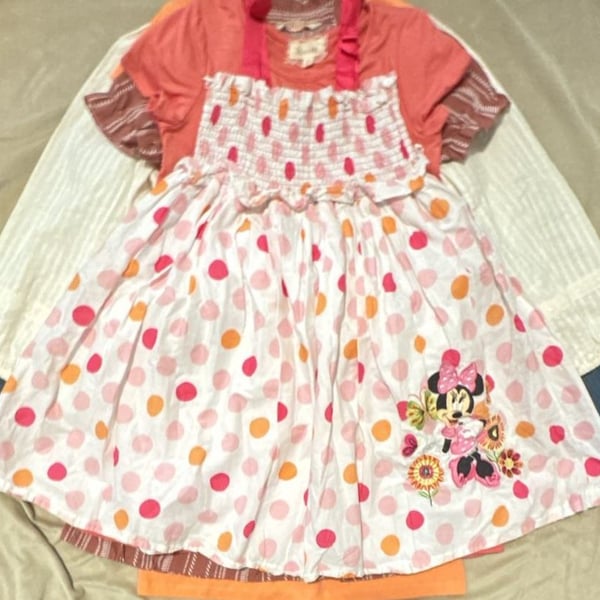 Girl size 7-10 lot of 6 items. Levi jacket, CK dress