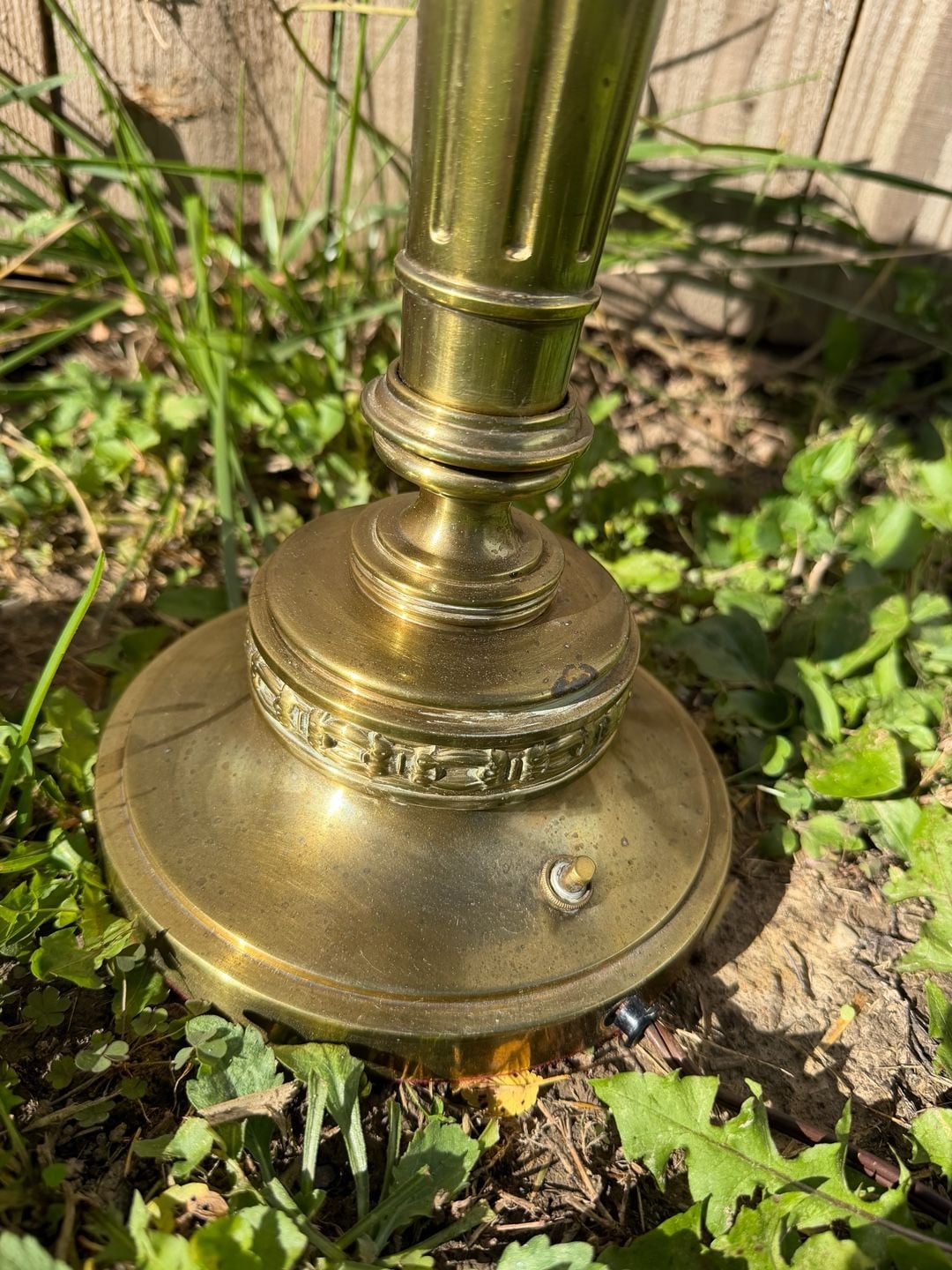 Rembrandt Brass Torchiere Table Lamp Milk Glass Pair 8