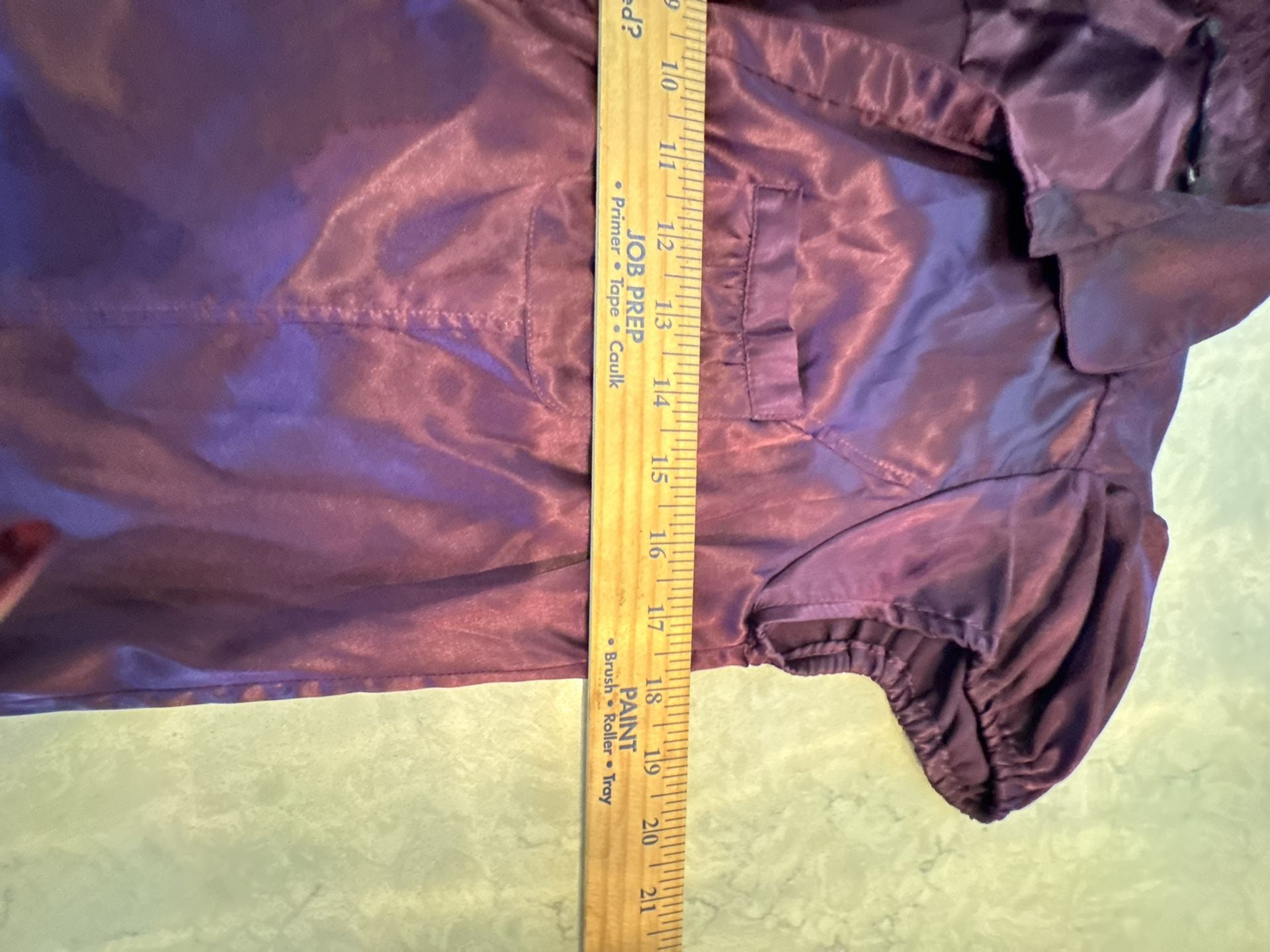 Zara Basic Button Up Shirt Size Large Purple Satin Short Sleeve 7