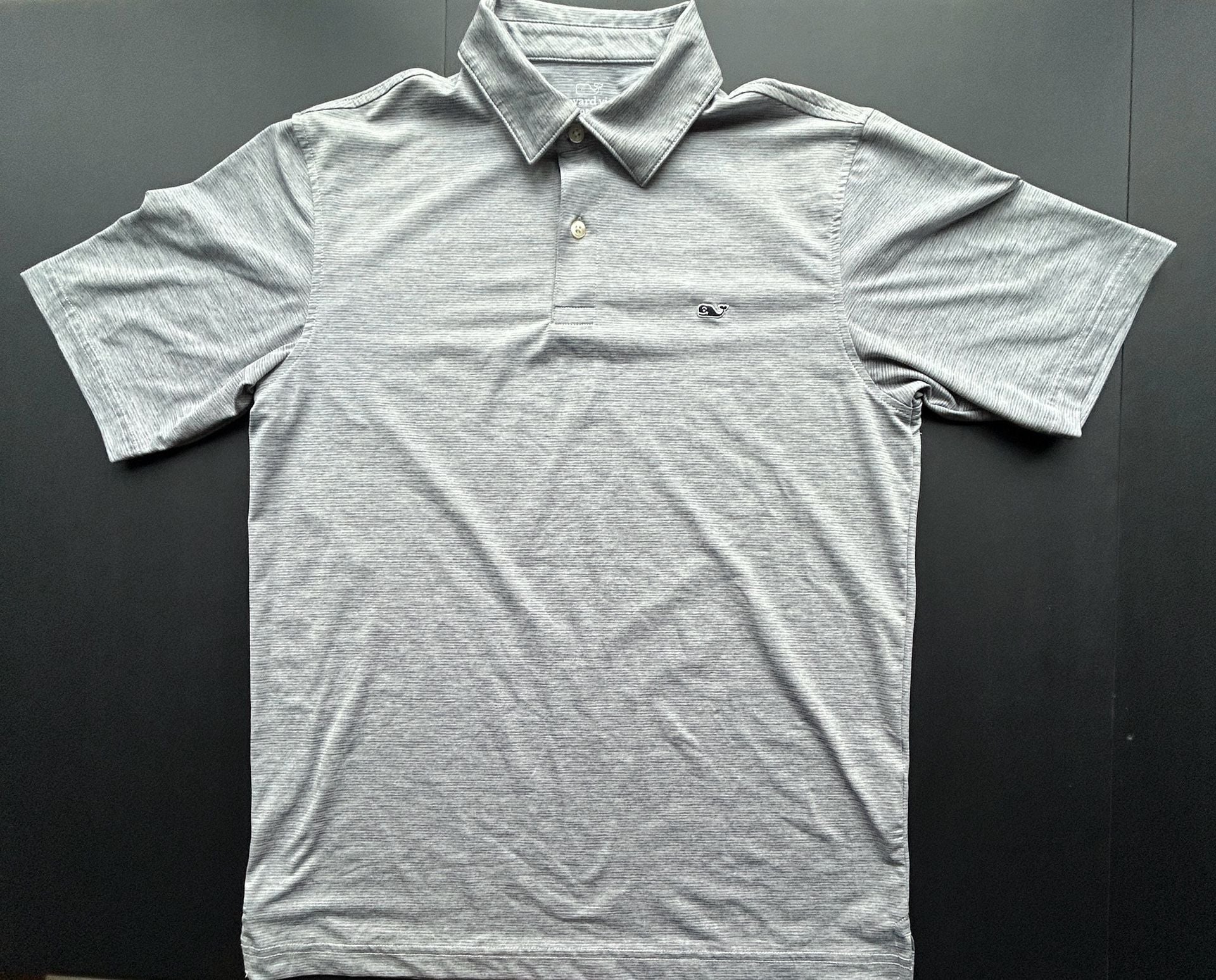 Vineyard Vines Performance Polo Size S Gray Striped 3