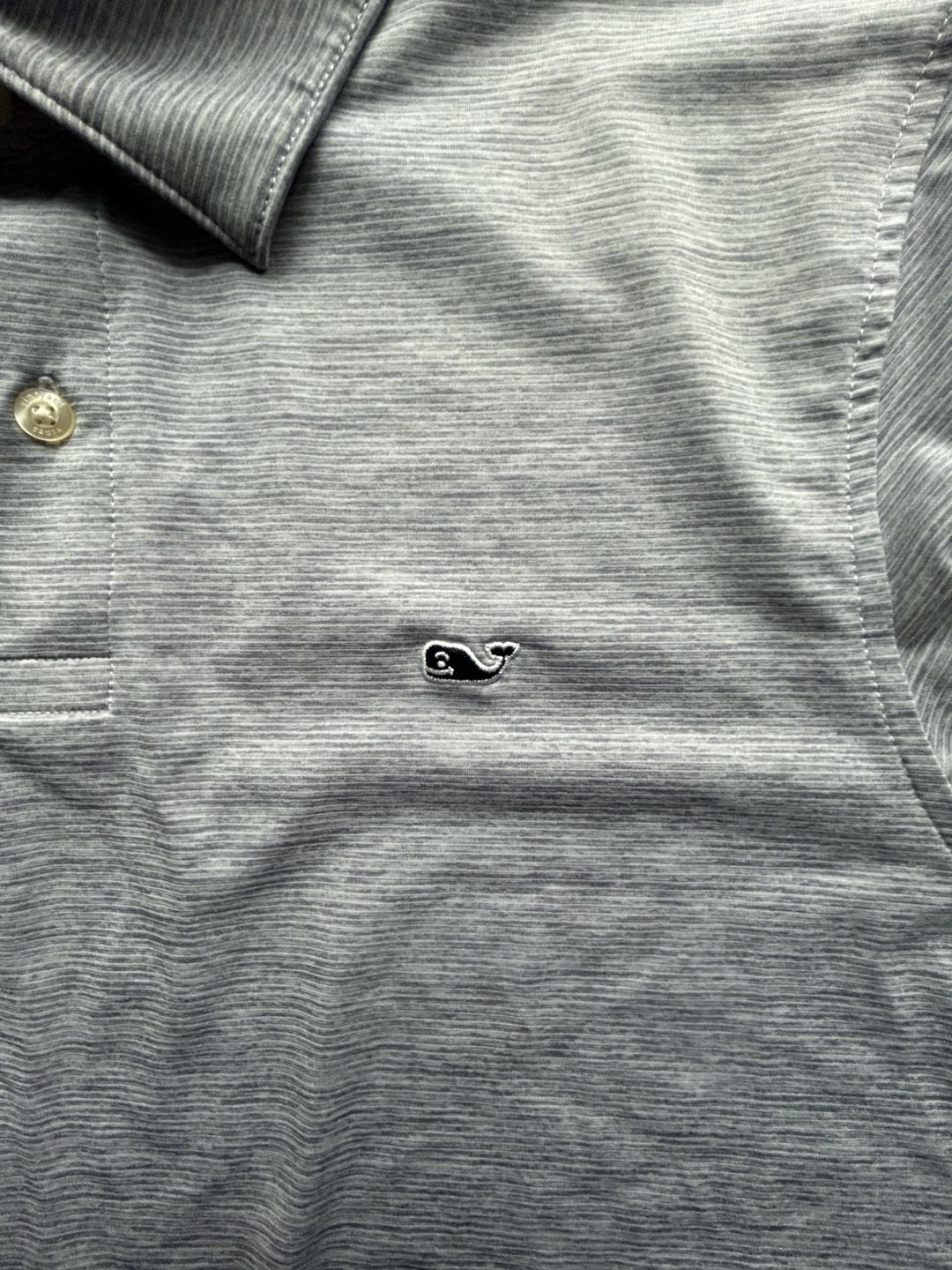 Vineyard Vines Performance Polo Size S Gray Striped 7