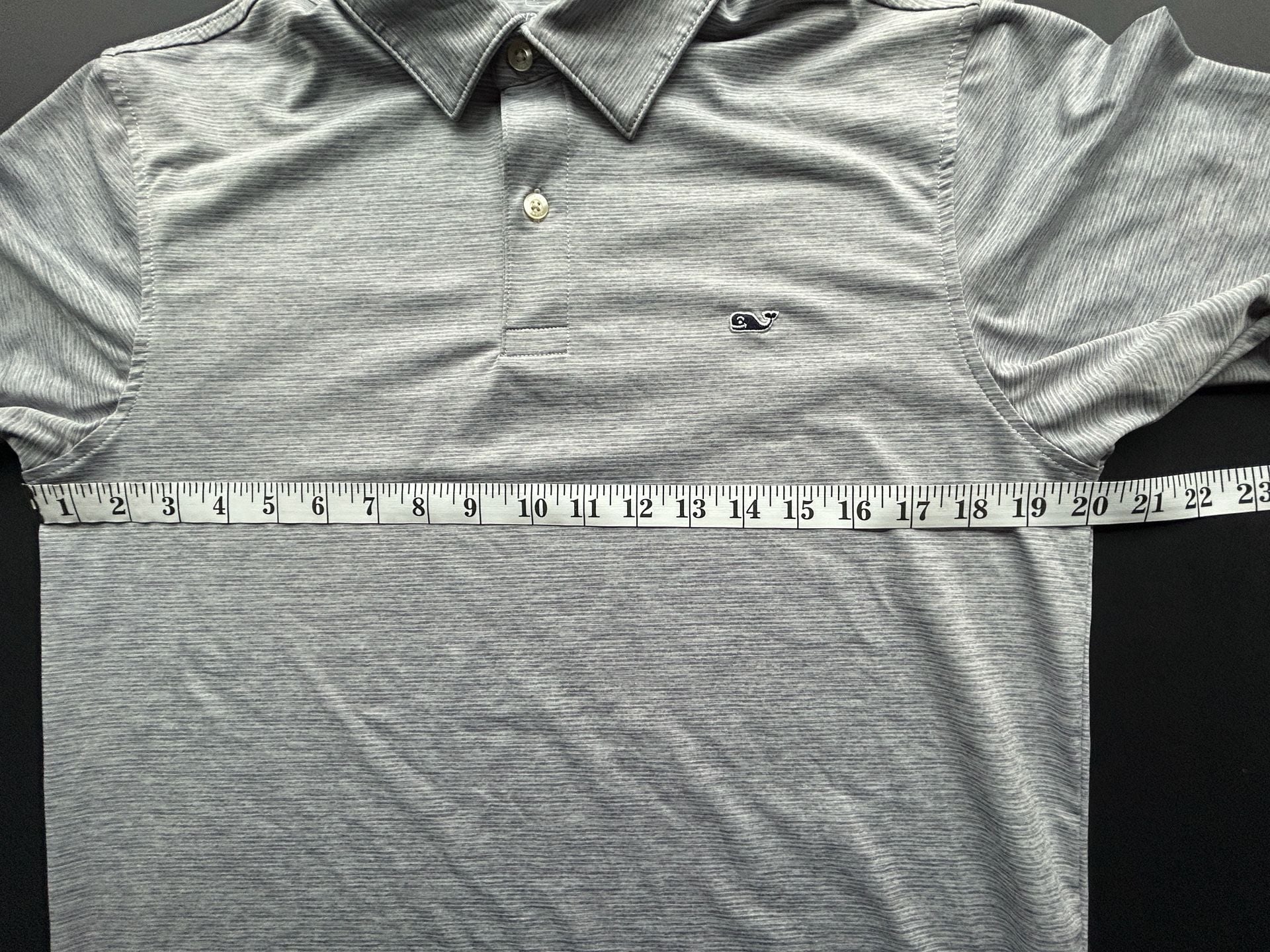 Vineyard Vines Performance Polo Size S Gray Striped 11