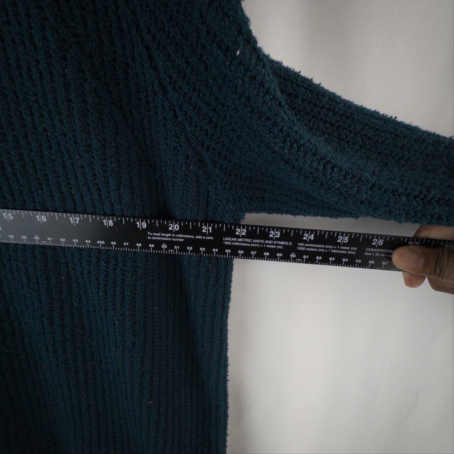 Sonoma V-Neck Ribbed Pullover Sweater Size 2X Dark Teal Green 4