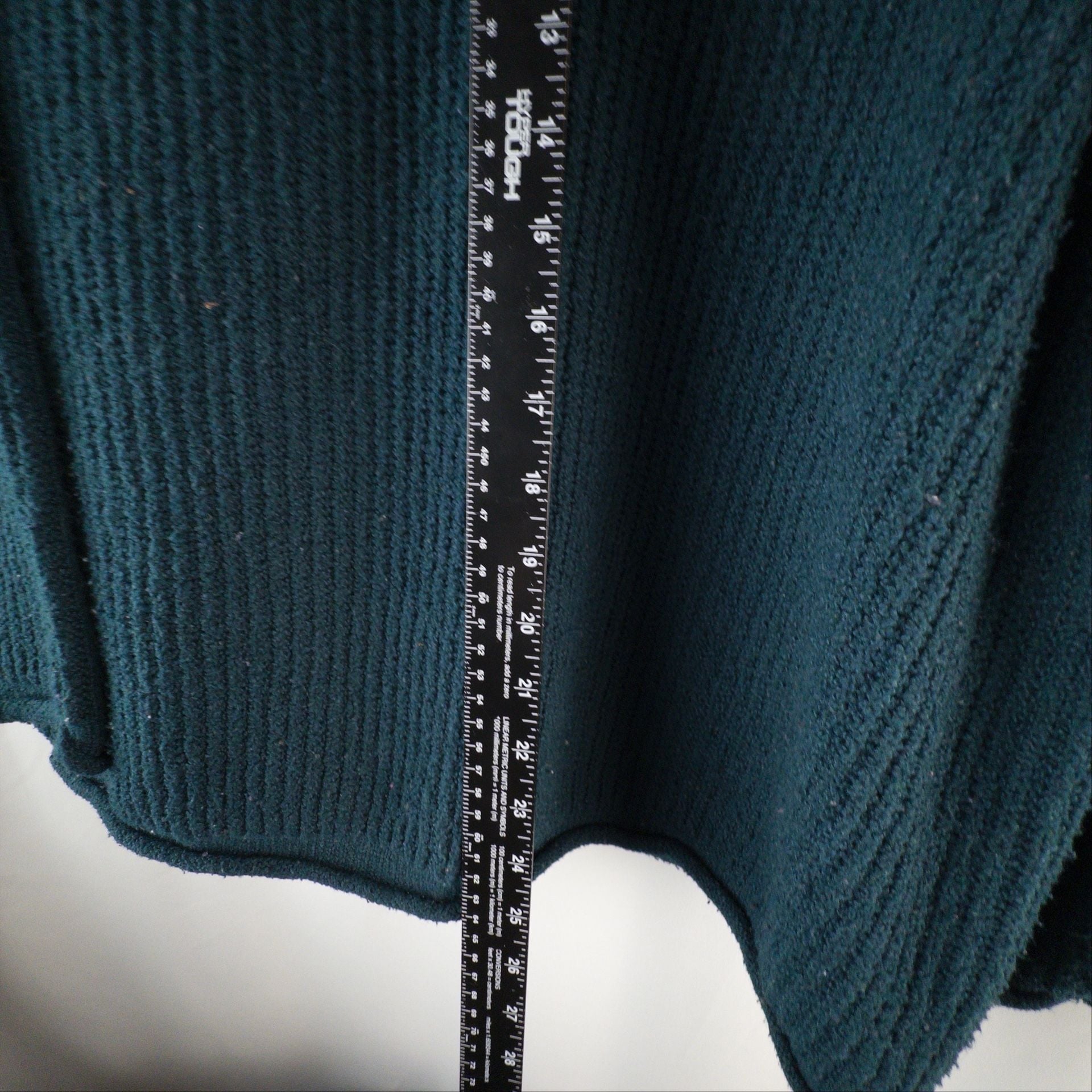 Sonoma V-Neck Ribbed Pullover Sweater Size 2X Dark Teal Green 5