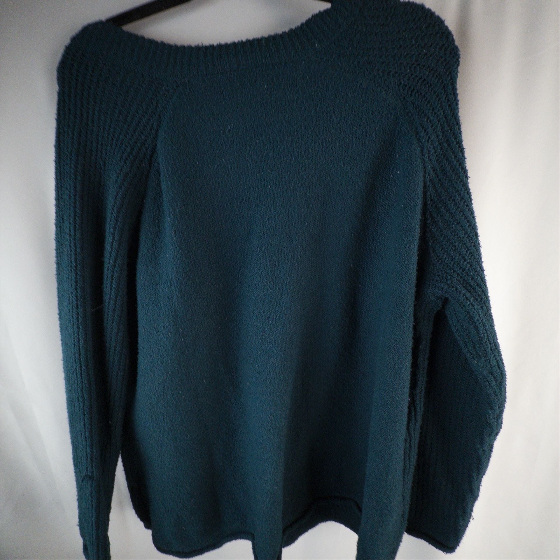 Sonoma V-Neck Ribbed Pullover Sweater Size 2X Dark Teal Green 6