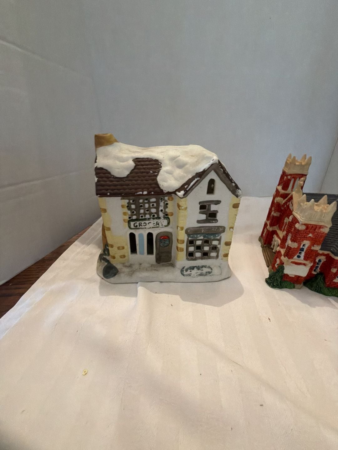 Summit Collection Ceramic Christmas Village Grocery And Church 2