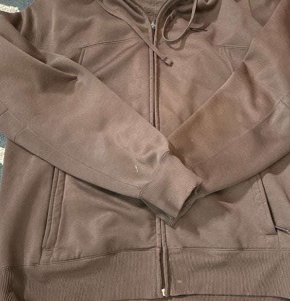 Oakley Full Zip Hoodie Size L Brown Technical Fleece 3