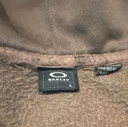 Oakley Full Zip Hoodie Size L Brown Technical Fleece 6