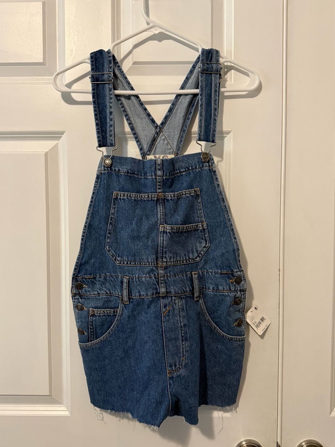 NWT We The Free Denim Shortalls Size XS 2