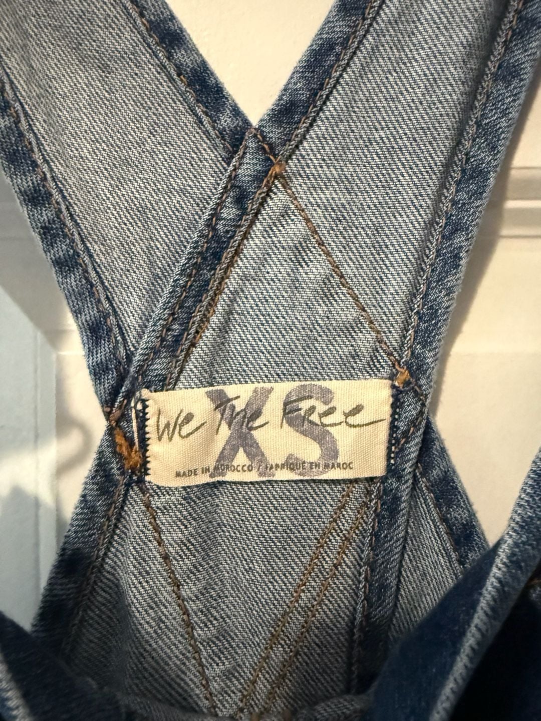 NWT We The Free Denim Shortalls Size XS 5