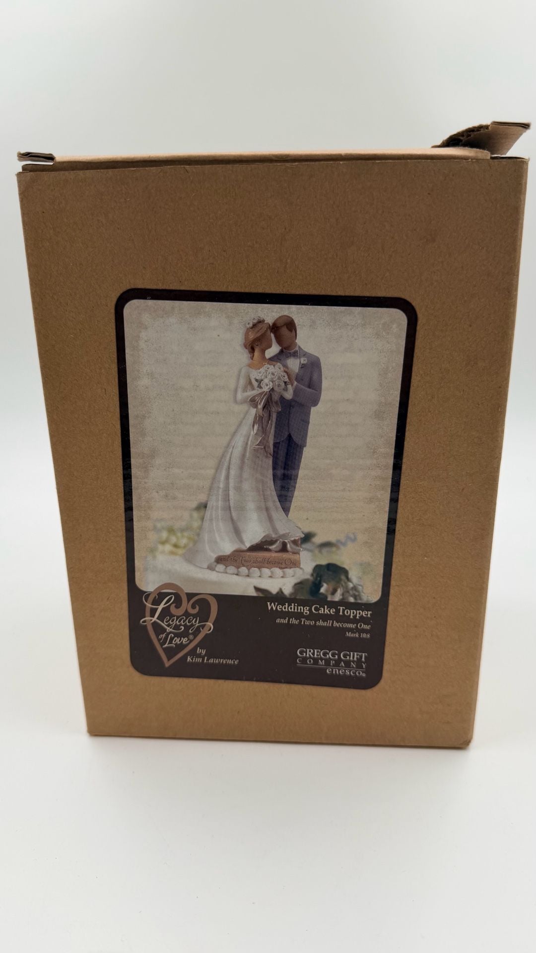 Wedding Cake Topper Legacy Of Love And the two shall become one Bible Mark 10:8 1
