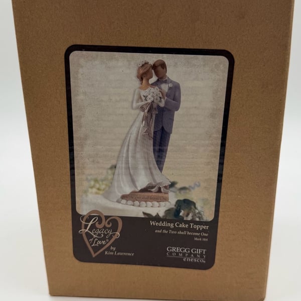 Wedding Cake Topper Legacy Of Love And the two shall become one Bible Mark 10:8