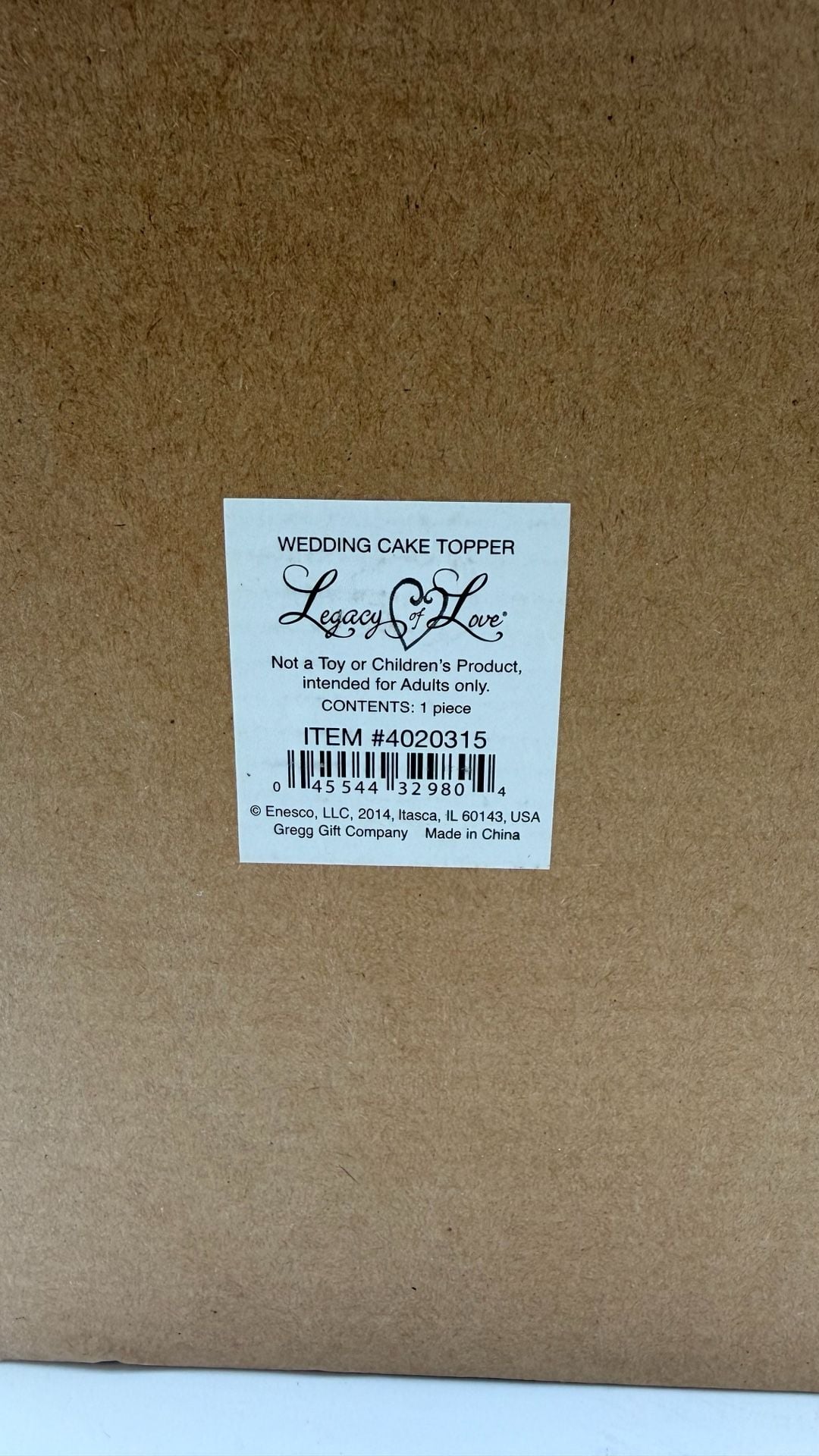 Wedding Cake Topper Legacy Of Love And the two shall become one Bible Mark 10:8 2
