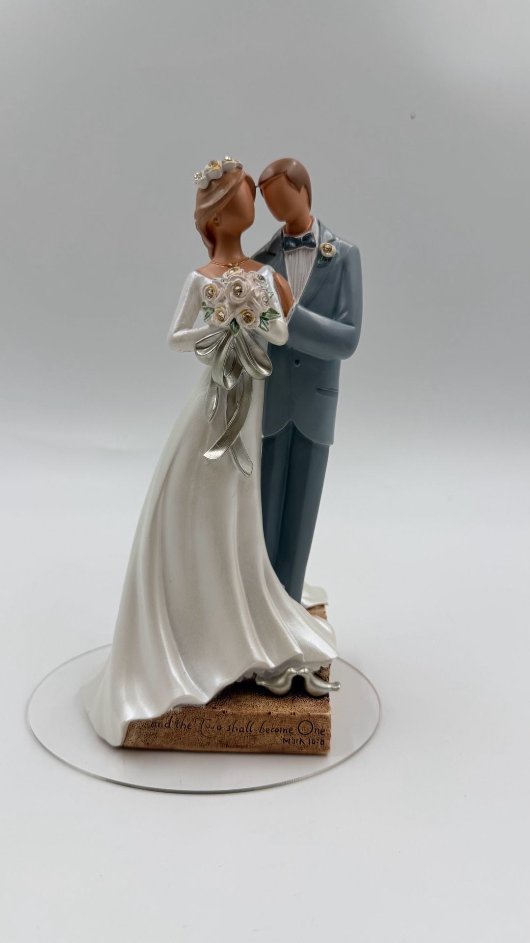 Wedding Cake Topper Legacy Of Love And the two shall become one Bible Mark 10:8 4