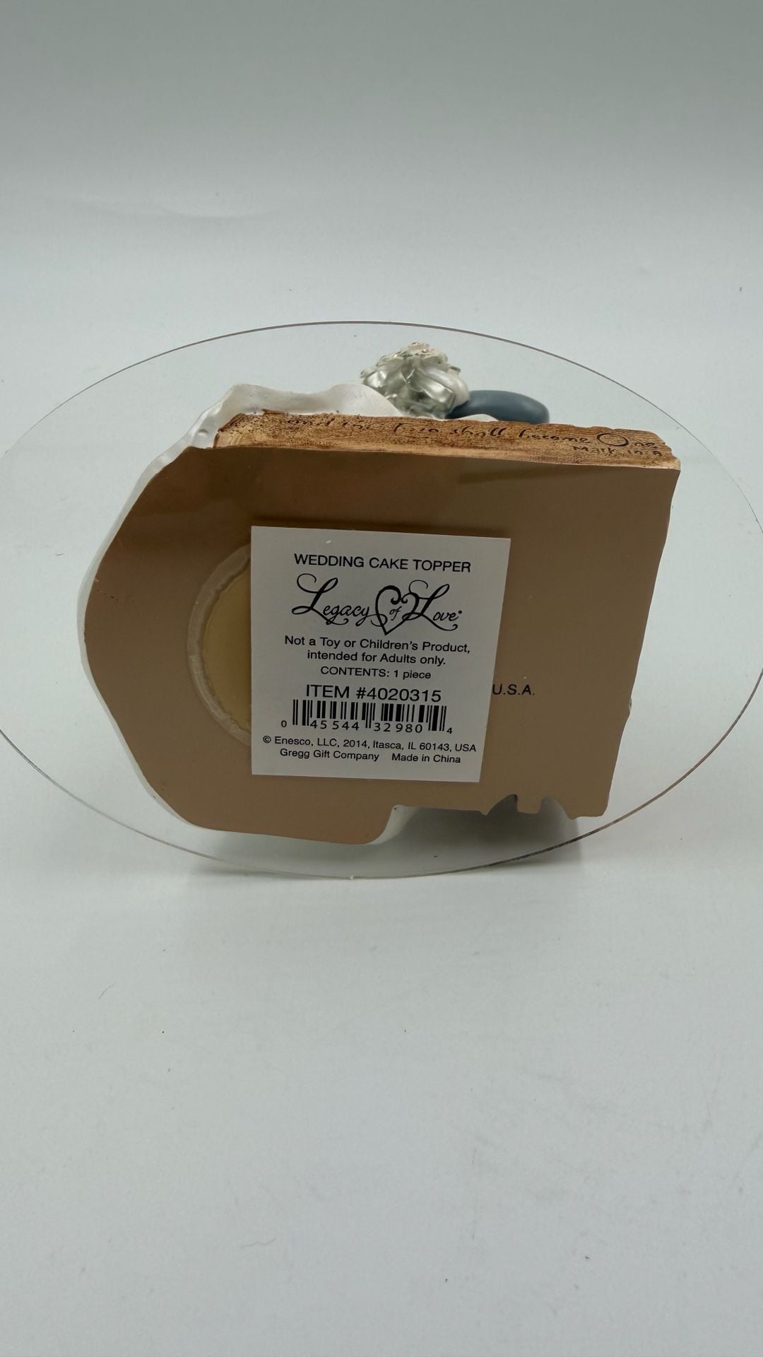 Wedding Cake Topper Legacy Of Love And the two shall become one Bible Mark 10:8 6